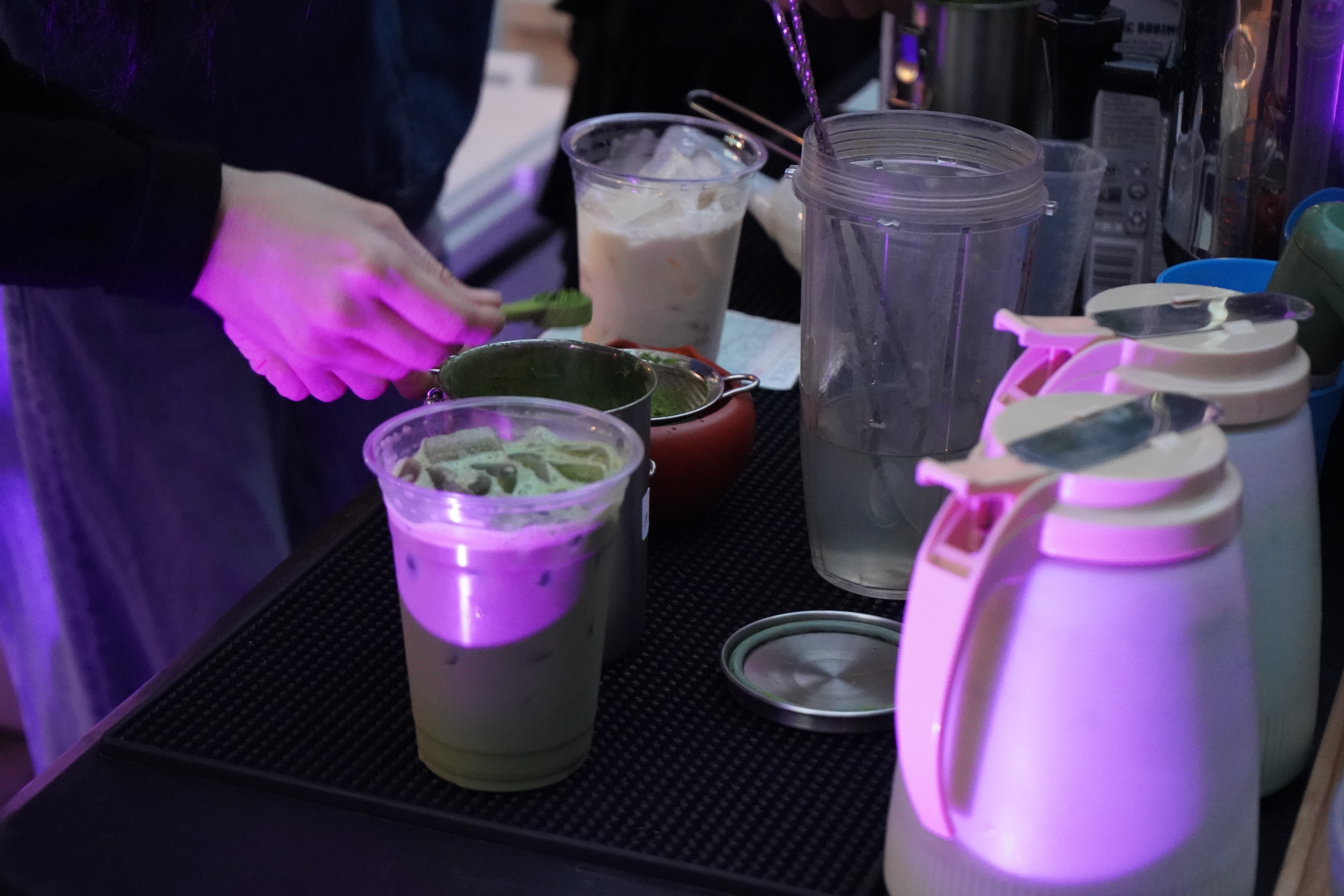 Matcha drinks at the Launch Party